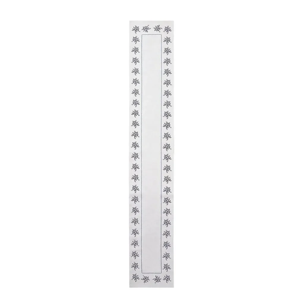 Floral Cotton Reversible Table Runner Blue and White 4 x 90-inch My Texas House